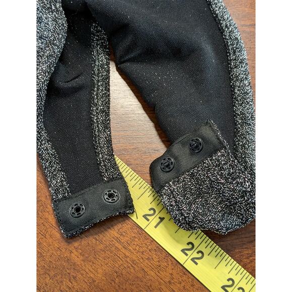 Zaful Sparkle Bodysuit Large Silver Shiny Sleeveless Sweetheart Neckline Low Cut - Picture 7 of 9